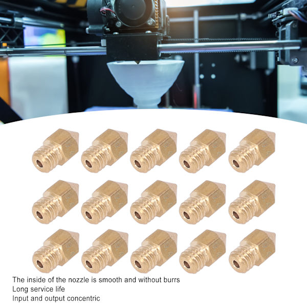 15 stk. 0,02 tommer 3D-printer Messingdysser og 5 stk. 0,01 tommer Rustfrit Stål Dyse Rengøringsnåle