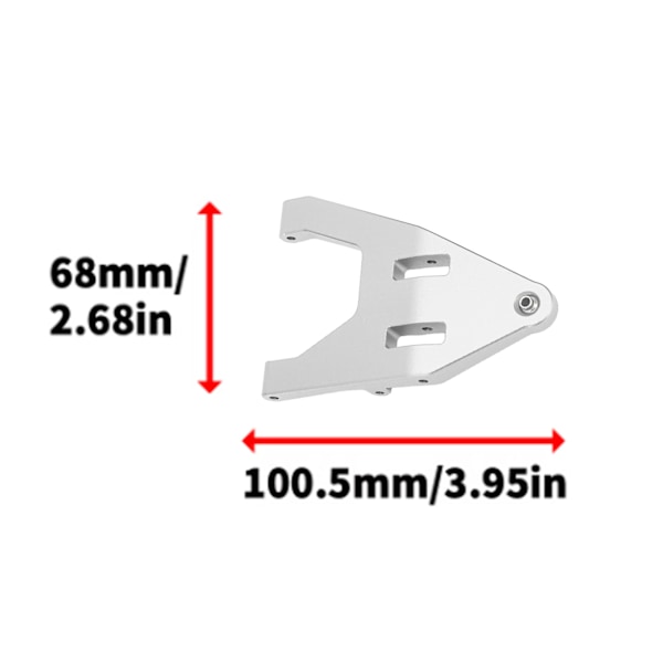 2 st RC Främre Nedre Bärarm Aluminiumlegering Exakt Passform Lättvikt för Udirc UD1002 UD1002se Silver