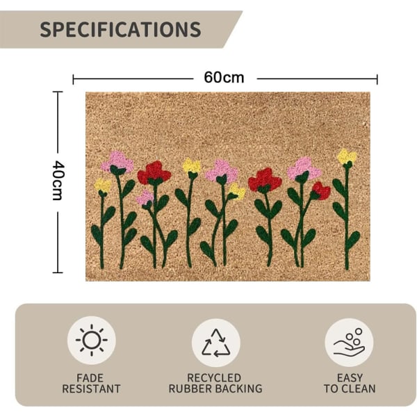 Gulvmåtter, blomster, dør måtter, indgangsmåtter, dør måtter, gulv