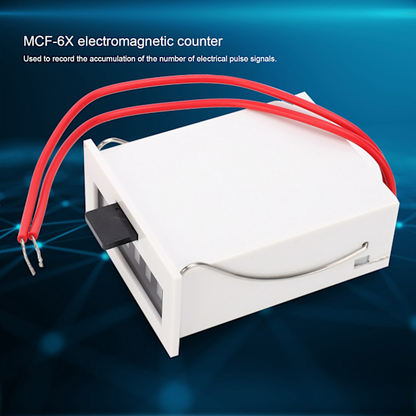 Elektromagnetisk Pulsräknare 6-siffriga Moduler ABS Material MCF-6X 0-999999 1.5W AC220V