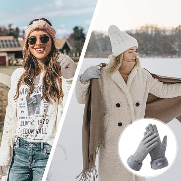 Kvinders vinter koldt vejr touch screen varme handsker med varm