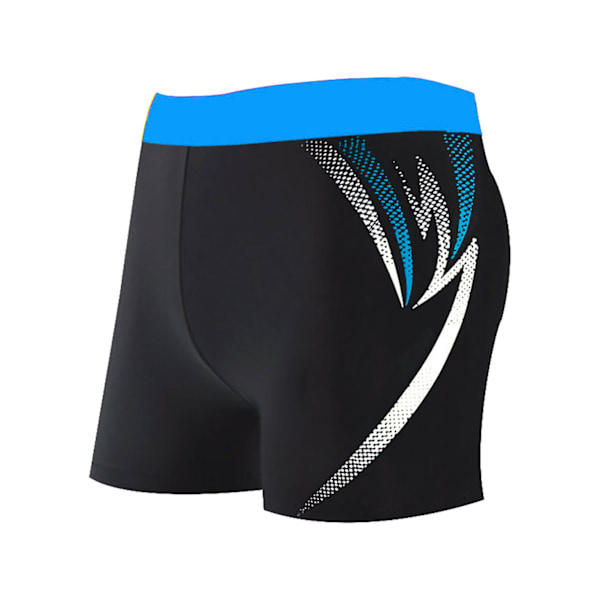 Mænds Badebukser Hurtigtørrende Strækbar Åndbar Slim Fit Bindesnor Mode Print Mænds Badetøj til Svømning Lyseblå XL (80-100kg / 176.4-220.5lb)