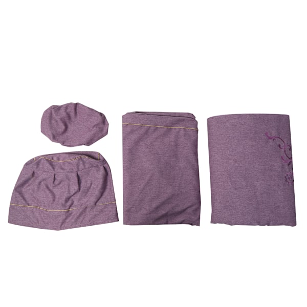 4-pack Sängkläder för Skönhetssalong Massage Spa - Täcke, Kudde, Pallöverdrag - Lila