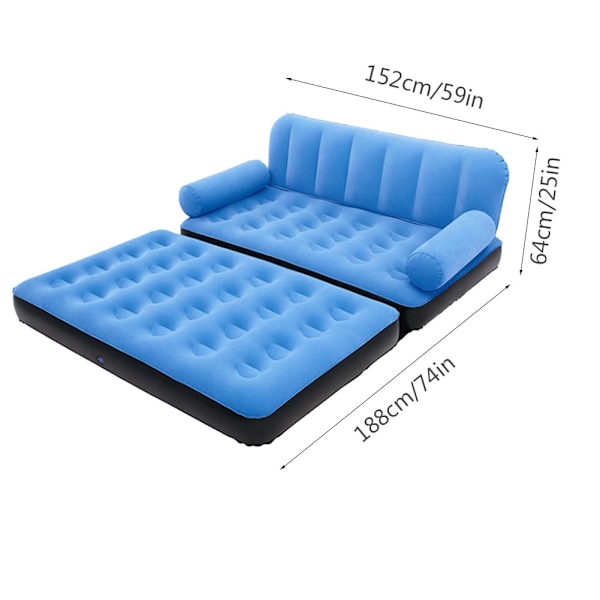 Utomhusuppblåsbar soffa Uppblåsbar loungestol Lat uppblåsbar soffa Vikbar uppblåsbar soffa