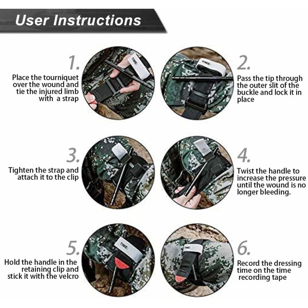 2 stk tourniquet for å redusere blodtap, raskt og effektivt