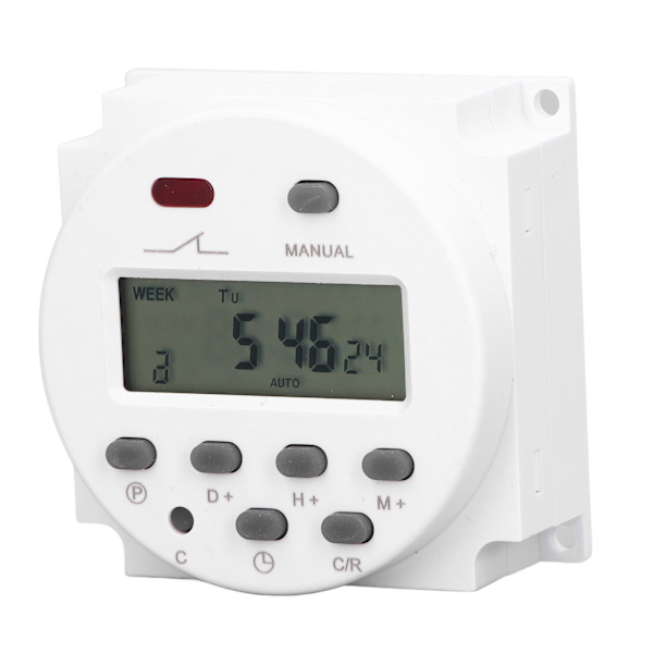Elektroninen ohjelmoitava LCD-digitaalinen aikakellorelekytkin 16 päälle 16 pois Cn101ADC12V