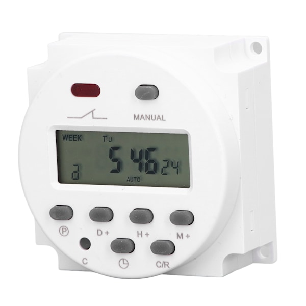 Elektronisk Timer Programmerbar LCD Digital Tidstyring Relébryter 16 På 16 Av Cn101ADC12V