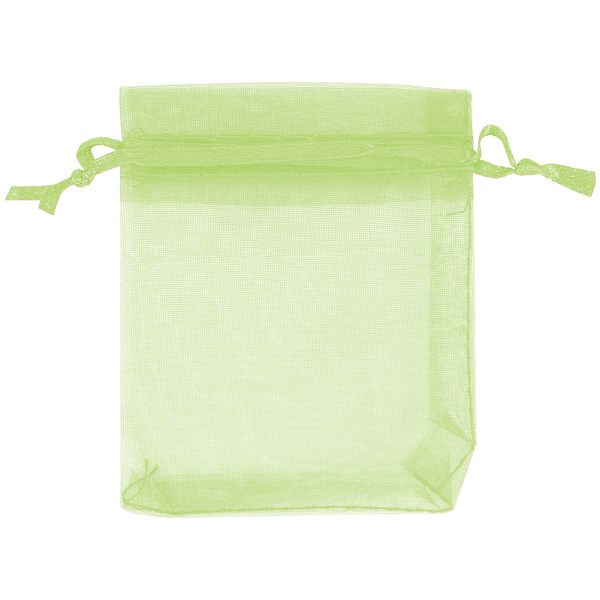 Premium Organza Bryllupsgavepose Dekoration Gavepose Sheer Tasker Pung 7*9cm (Lysegrøn)