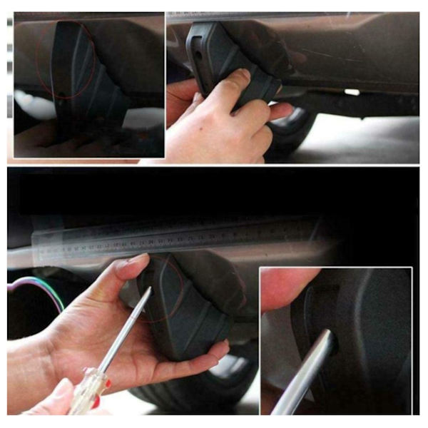 Universal Bagagerums Spoiler Hajfin Hale Nedre Bumper Lip Diffuser Splitter med Spænde Sort