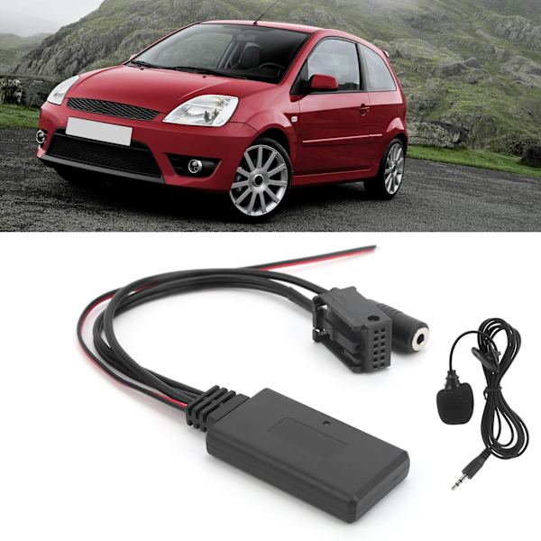 Bluetooth 5.0 AUX Audio Adapter 8-polet Mikrofon Håndfri Sæt Passer til Ford 5000/6000 CD Stereo