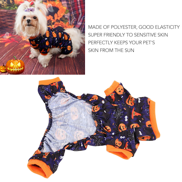 Hund Halloween Kläder Klassiska Levande Färger Elastisk Hudvänlig Hund Vinterkläder för Inomhus Utomhus M
