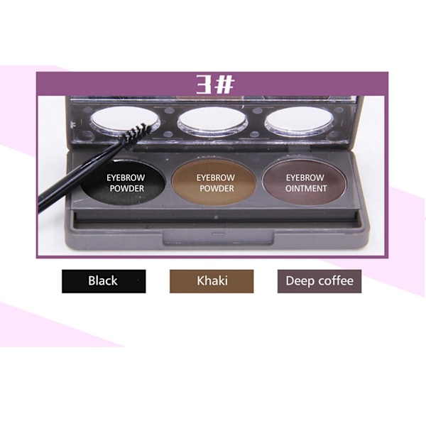 Øyenbrynspulver i 3 farger, langvarig, vanntett, øyemakeup, kosmetisk pulver 103#