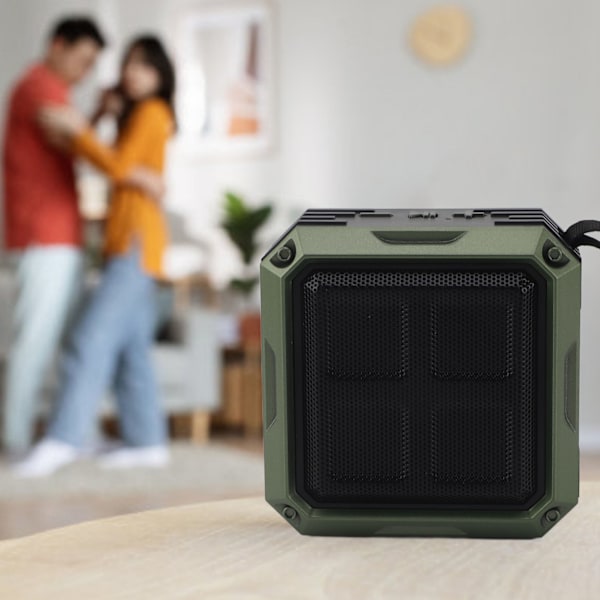 Bluetooth-högtalare Uppladdningsbar Stöd Minneskort Portabel Liten Trådlös Högtalare för Fest Utomhus Grön