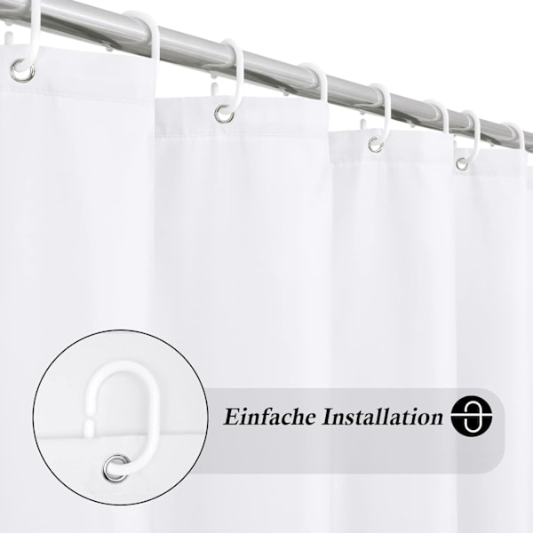Lyxigt Duschdraperifoder, Präglad Mikrofiber Extra Långt Duschdraperi Vattenavvisande Snabbtorkande Tyg för Hem, Skola, Utomhus, Sport
