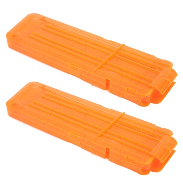 2 ST Mjuka Magasin 15 Dart-Klipp för Mjuka Skjuttleksaker Patronklipp Plastleksakstillbehör Orange