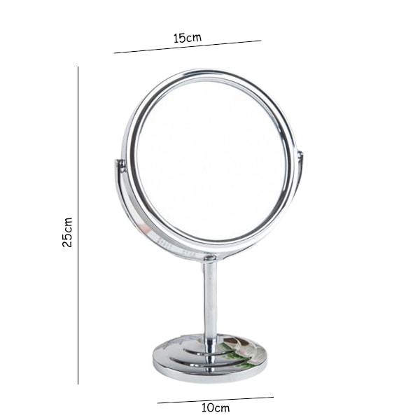 Bärbar 1x 3x Förstoringssminkspegel, Metallkonstruktion, 16,5 cm Omkrets För Detaljerad Närbild