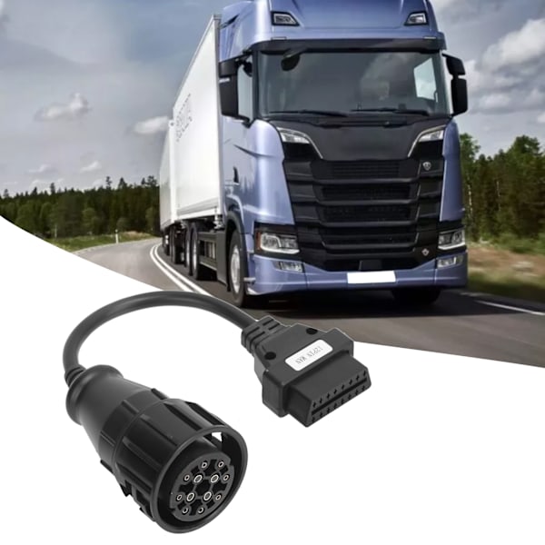 OBD2-adapter 12-stifts MAN till 16-stifts lastbilsdiagnostisk förlängningskabel Ersättning för DELPHI