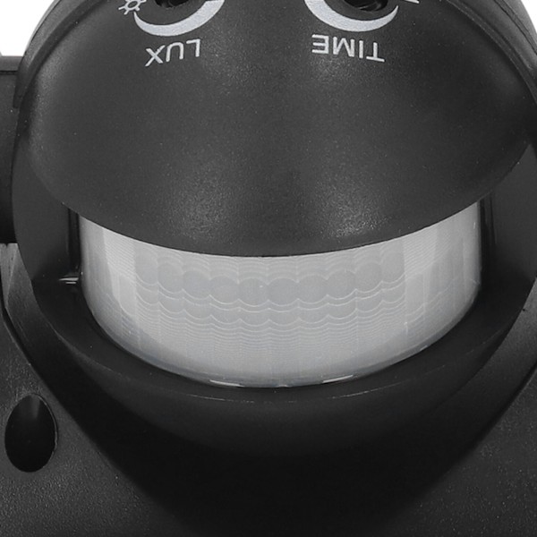 Bevægelsessensor Detektor Switch Vandtæt Intelligent Strålingsfri ABS Husning Infrarød PIR Bevægelsessensor AC110‑240V Sort