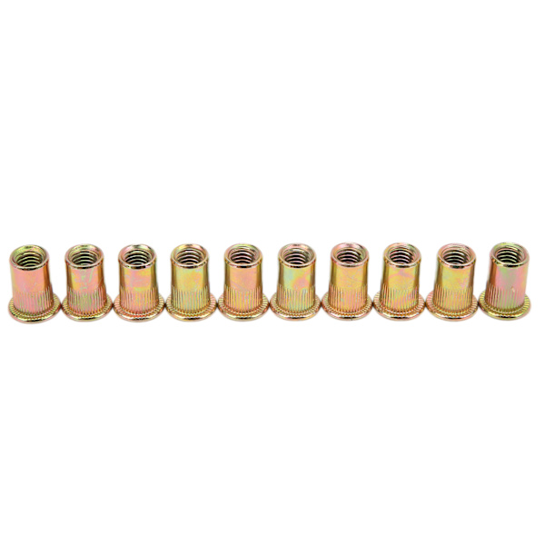 10 stk. Nitte-møtrikker Rivnut Indsatsmøtrik Galvaniseret M8x1.25x18mm Bilkomponenter