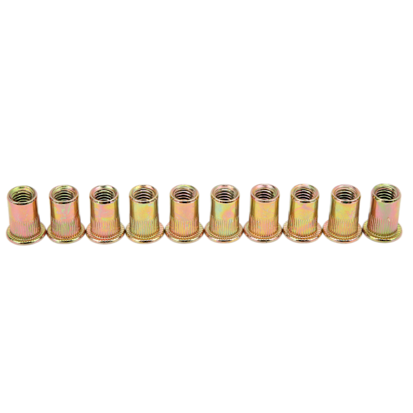 10 stk. Rivetmuttere Rivnut Innsatsmuttere Sinkbelagt M8x1.25x18mm Bildeler