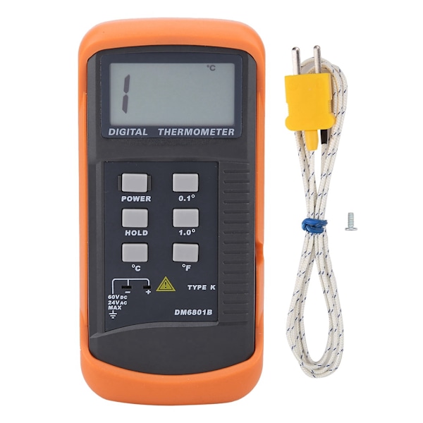 Enkeltkanals K-type Digital Termometer Temperaturmåler -50-1300°C