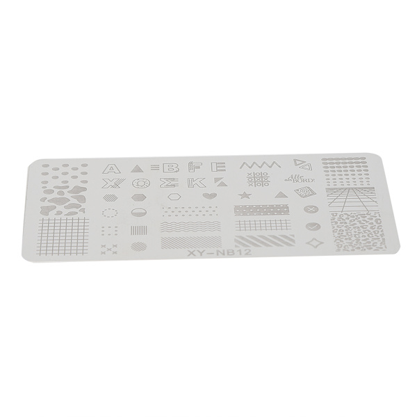 Negle Stemplingsplader Stenciler Mønster DIY Negletryk Stemplingsskabelon Manicure Værktøj 09-12