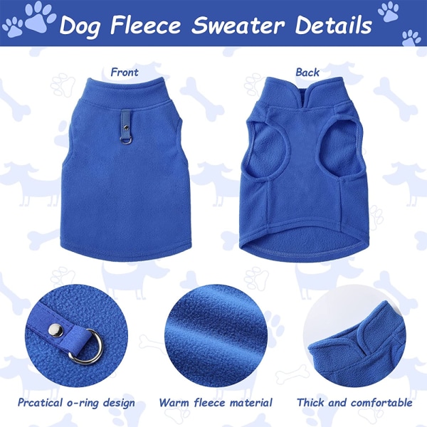 Stretch Polar Fleece Hunde Vest Hund Sweater Varm Pullover Fleece