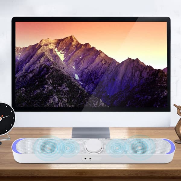 SADA V-198 Computer Husholdnings Desktop Trådløs Bluetooth Højttaler til Hjemmet (Hvid)