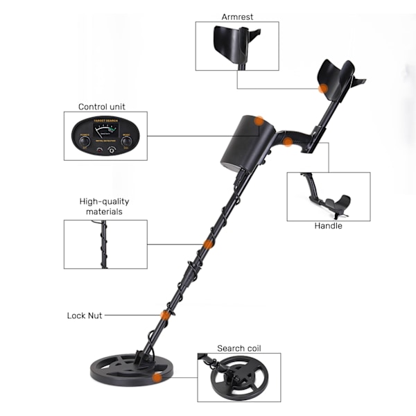 Metalldetektor for underjordisk bruk, høy følsomhet, presis deteksjon, gullfinner, metalldetektor, deteksjonsverktøy