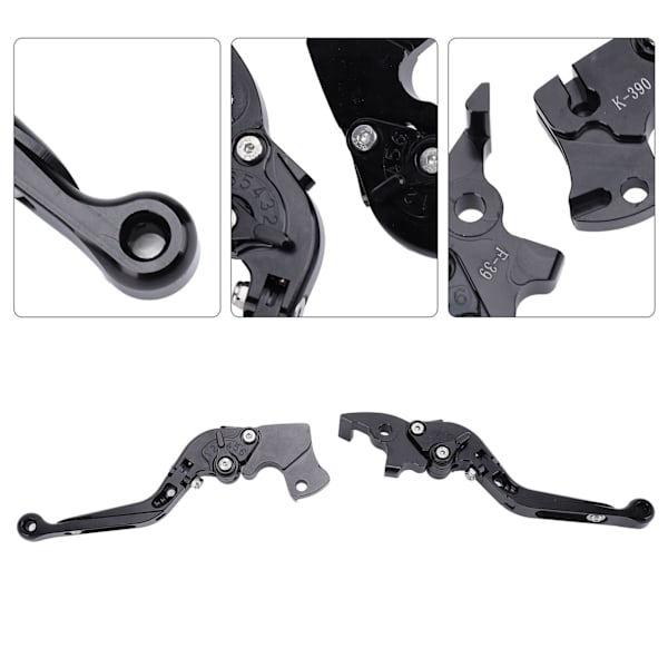 2 st Motorcykel Kopplingsbromsspak Aluminiumlegering Vikbar 6 Växlar Justerbar Styre Huvudcylinder Spak Ersättning för Aprilia RSV4
