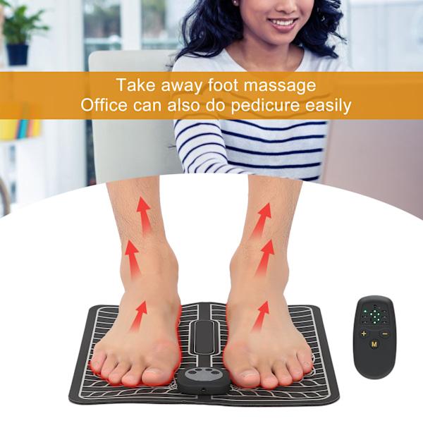 Elektrisk Fotmassagmatta USB LCD EMS Fotmassageapparat Fotstimulator
