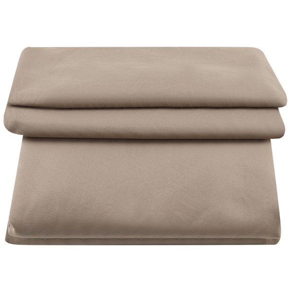 Solid Ties Tvättad Bomullsduvettäcke Kuddfodral Sängkläder Set Khaki (#1)