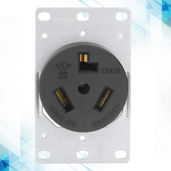 Uttag för eluttag US-standard 3-håls 30A 125V 250V NEMA 10‑30R för hemmet