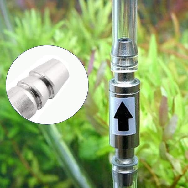 Backventil för akvariesystem, Envägs backventil i rostfritt stål för CO2-system med returfri design för att förhindra vattenåterflöde, Luftbackventil