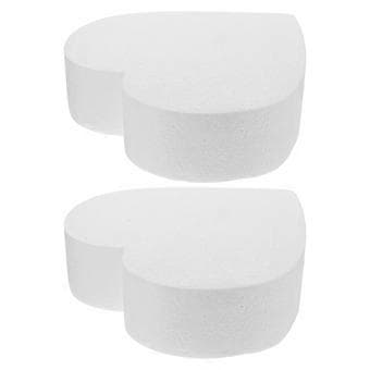2 stk. Skumkage Model Hjerteformet Kage Dummy Bage Kage Model Kage Dummies Model (20X20X5CM)