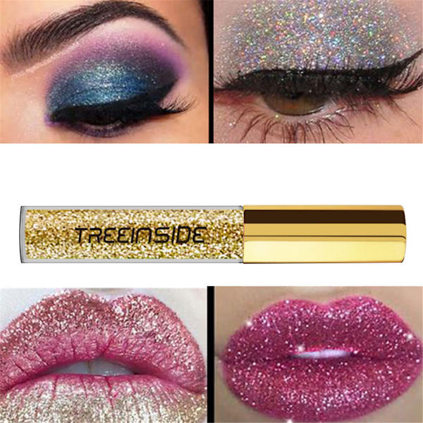 TREEINSIDE Glitter Eyeliner Flytande Glimmande Metallic Eyeliner Ögonmakeup #02