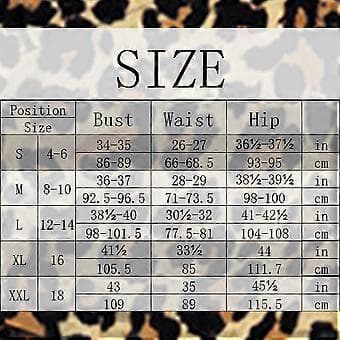 Dame V-hals Hel Badedrakt Rynket Snøring Monokini Leopardtrykk (stil6174)