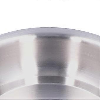 Rustfri stålplade 304 Fødevaregodkendt materiale Rustfri stål Afrundet dyb tallerken til spisning 20cm/7.9in
