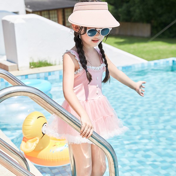 Girls Swimsuit Girls Princess One Piece Baddräkt med kjol