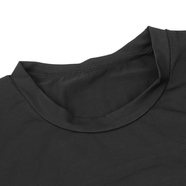 Dam 2-delat Set Kortärmad Skjorta Dragsko Långbyxor Enfärgad Casual Fritidsset Svart M