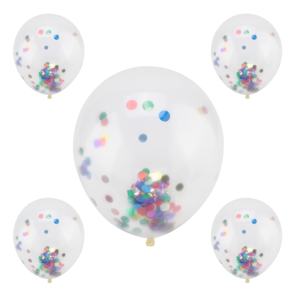 50 stk. 12'' Latex Konfetti Balloner Dekoration til Fødselsdag Bryllup Fest (Blandet farve disk)