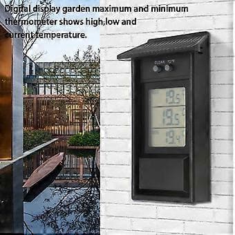 Digital Termometer Växthus Display Max Min Trädgård Vägg Rum Inomhus Utomhus