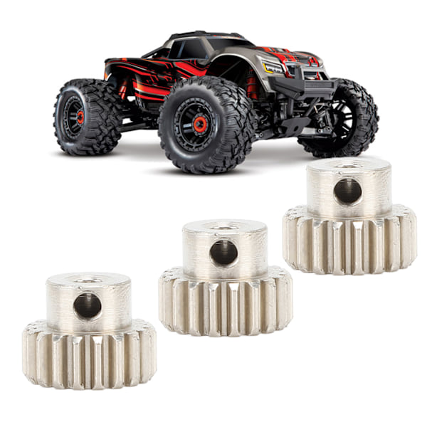 3 st Metallmotorväxlar med ställskruvar M0.6 Modul 3.175mm Håldiameter Pinjongväxel för 1/10 RC Bil Lastbil 20T