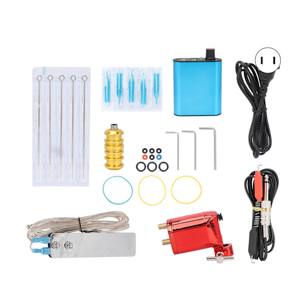Tatueringsset Professionell Tatueringsmotor Maskin Liner Shader Nål Kit Verktyg Set 90‑265VUS Kontakt
