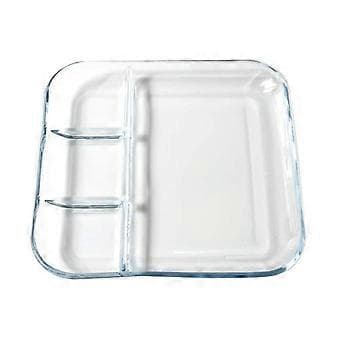 1 st Dumpling Grid Plate Vinägerfat Kreativ Dumpling Serveringsfat (Transparent)