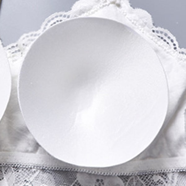 Spets-BH Bralette Vadderad Plus Size Linne Underkläder Hudvänlig Andningsbar Lätt Vadderad BH Underkläder Hudfärg L