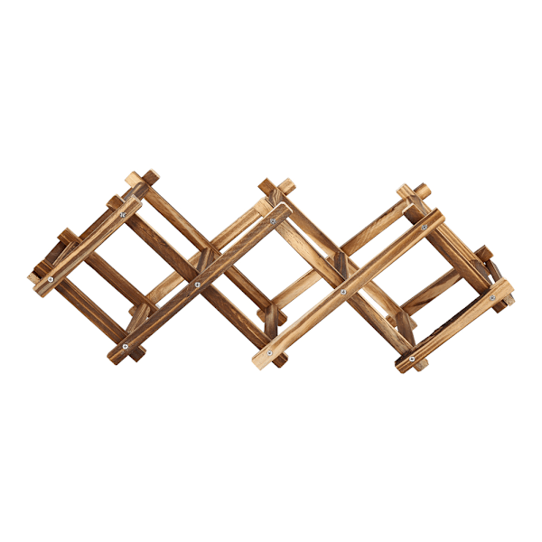 Klassisk Trevinhylle Flaskeholder Oppbevaring Hjemmebar Ornament Display Hylle For 5 Flasker