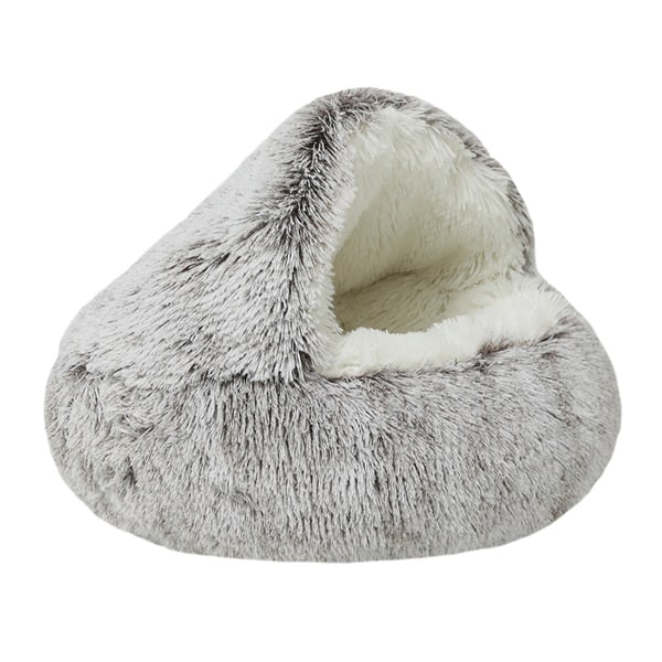 Calming Dog Beds & Cat Cave Bed with Hooded Cover, for Small