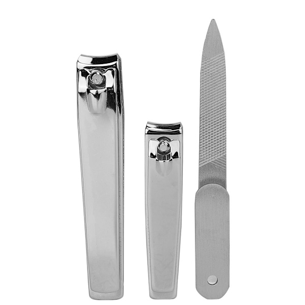 3-pack nagelklippare i rostfritt stål, nagelfilset, tånageltrimmer, manikyr- och pedikyrverktyg