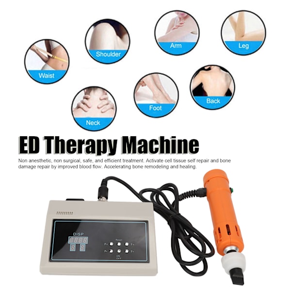 Chockvågsbehandling Maskin ED Terapi Maskin Extracorporeal Chockvågsbehandling Maskin Orange 100‑240V AU-kontakt